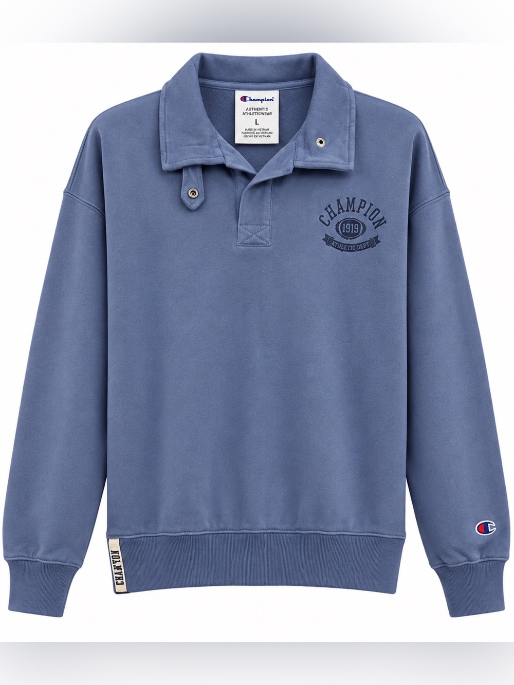 Champion Men's Slate Blue Crewneck Pullover